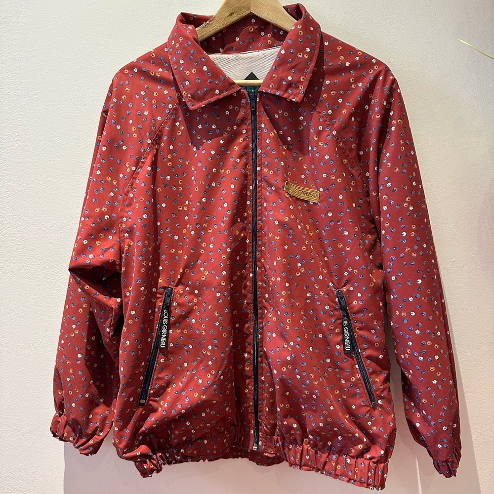 W’s Vintage 90’s Louis Garneau coat floral lined Windbreaker jacket. - Picture 2 of 5